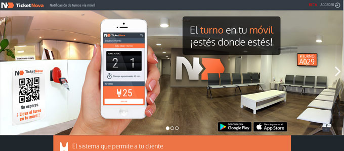 TicketNova - Software online de gestión de turnos de espera para establecimientos y notificación vía móvil para sus clientes.